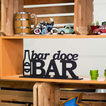 Palavra decorativa MDF com base - Bar Doce Bar