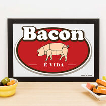 Quadro Decorativo Bacon é Vida - 23x33 cm