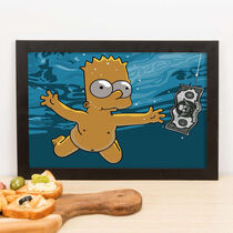 Quadro Decorativo Bart Simpson Nevermind - 23x33 cm