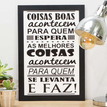 Quadro Decorativo Coisas Boas Acontecem - 33x23 cm 