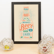 Quadro Decorativo Beers - Nude - 33x23 cm