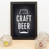 Quadro Decorativo Craft Beer - 33x23 cm