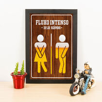 Quadro Decorativo Fluxo Intenso - 33x22 cm  