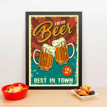 Quadro Decorativo Fresh Beer - 45x32 cm