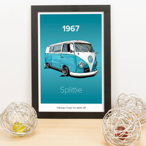 Quadro Decorativo Kombi 1967 - 33x22 cm  