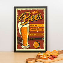 Quadro Decorativo Menu Beer - 45x32 cm