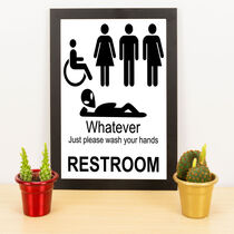 Quadro Decorativo The Restroom - 33x23 cm