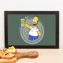 Quadro Decorativo Homer Simpson - A Solução dos problemas  - 23x33 cm