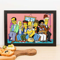 Quadro Decorativo Homer Simpson & Amigos - 23x33 cm