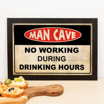 Quadro Decorativo Man Cave - 23x33 cm