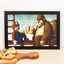 Quadro Decorativo Super Mario Bros. & Donkey Kong- 23x33 cm