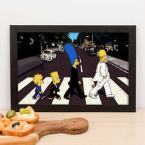 Quadro Decorativo The Simpsons Abbey Road - 23x33 cm