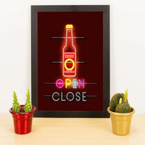 Quadro Decorativo Open & Close  - 33x23 cm