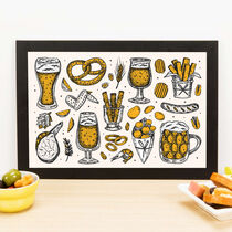 Quadro Decorativo Beer & Pretzel - 23x33 cm