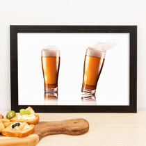 Quadro Decorativo Copos de cerveja - 23x33 cm