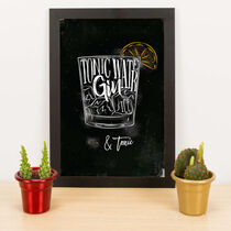 Quadro Decorativo Gin & Tônica - 33x23 cm