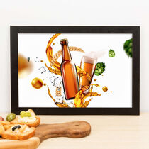 Quadro Decorativo Lúpulo e Cerveja - 23x33 cm