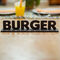 Palavra decorativa MDF com base - Burguer