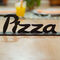 Palavra decorativa MDF com base Pizza